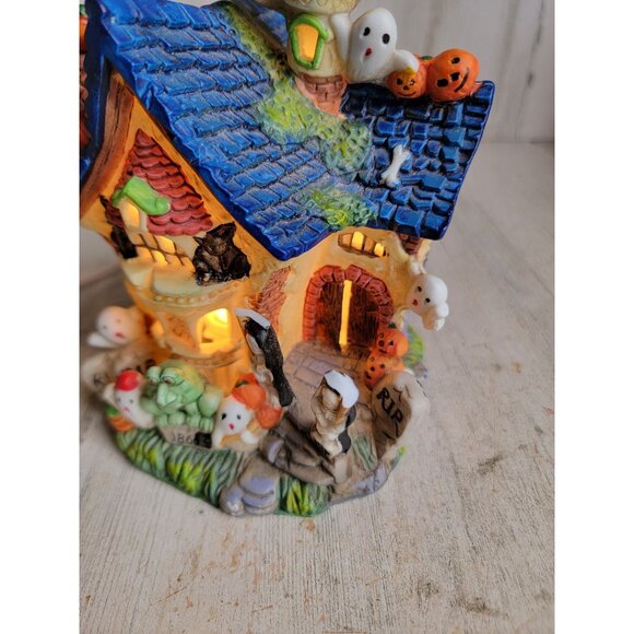 Spooky hollow AS IS haunted house ceramic vintage village accessory - Picture 3 of 11
